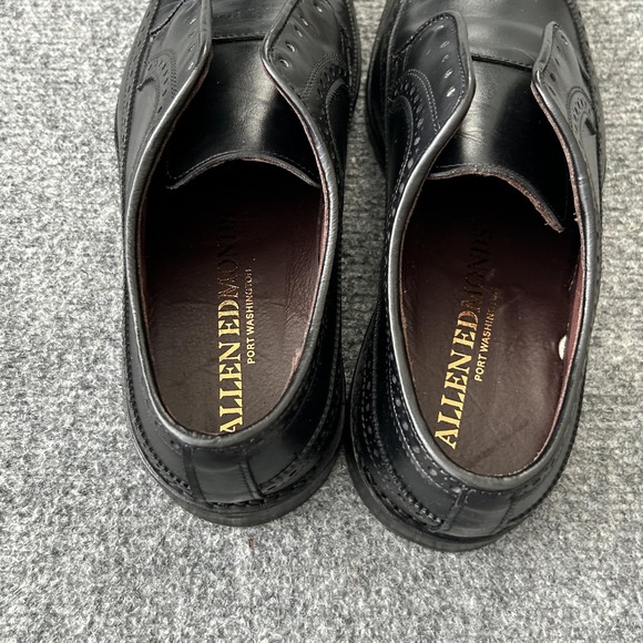 Allen Edmonds McAllister‎ Black Wingtip Oxford Bench Welt Shoes Mens 7.5 D USA main image 11